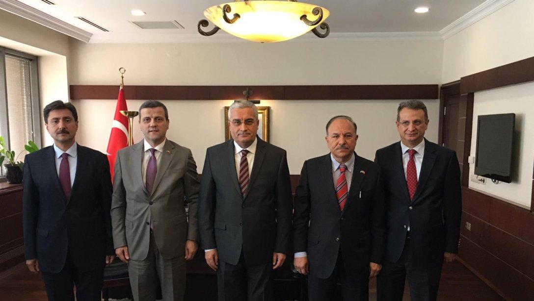 Hoca Ahmet Yesevi Uluslararası Türk-Kazak Üniversitesi Mütevelli Heyet Başkanlığı Büyükelçimizide Ziyarette Bulundular